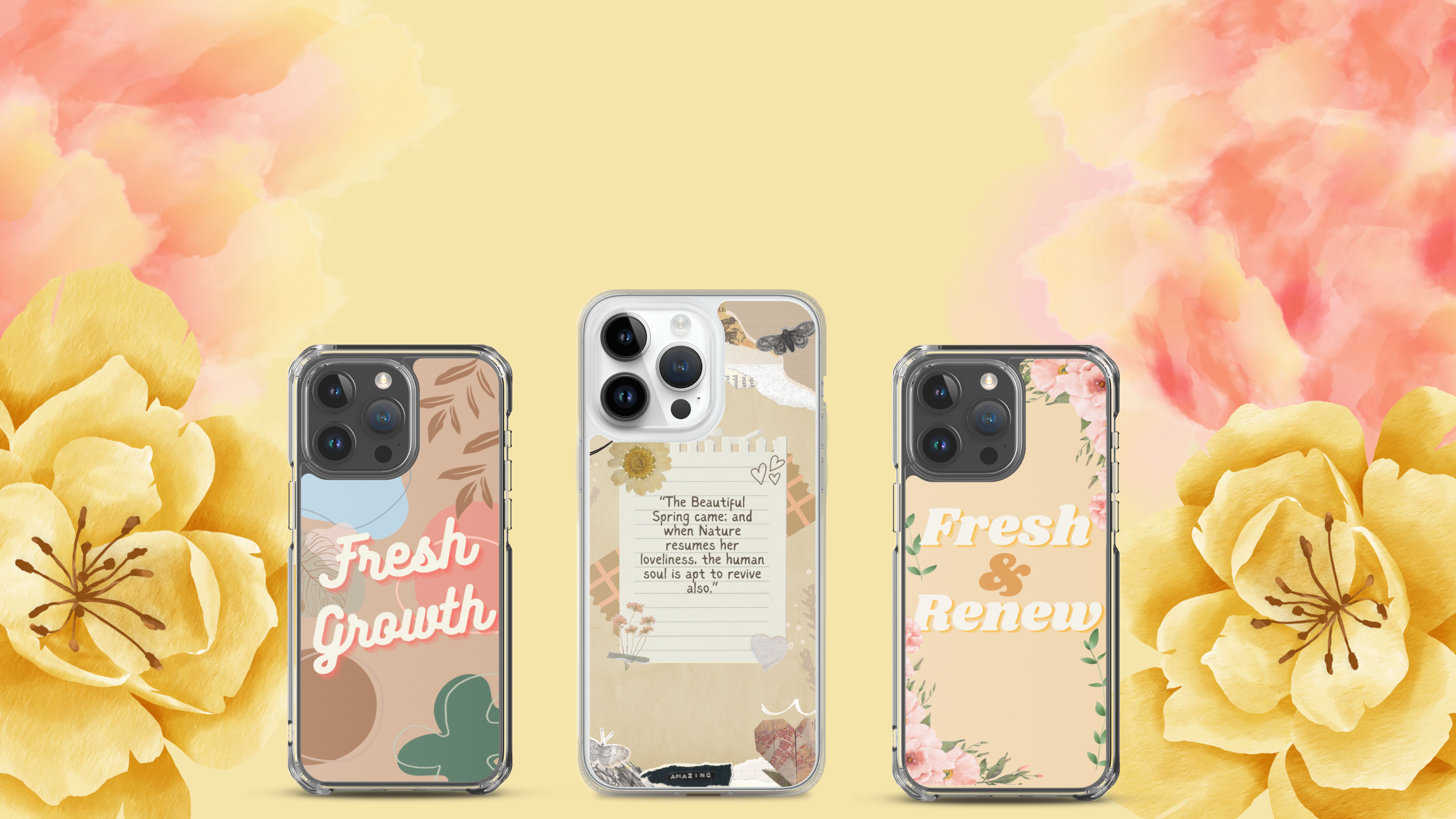 Spring Clear Nude Cases