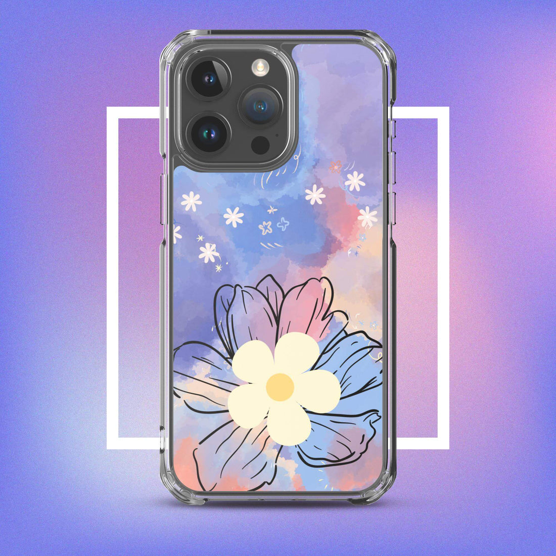 Shockproof Protective Iphone Case - Flower Galaxy, image, iPhone Case